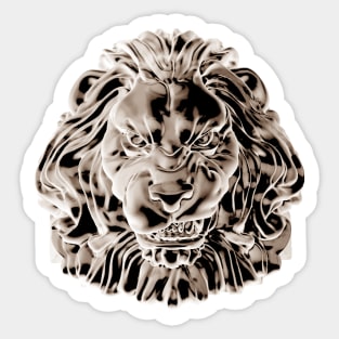 Silver Lion Sticker